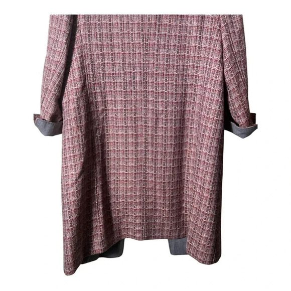 HARVE BENARD VINTAGE OPEN FRONT WOOL MIDI LENGTH COAT SIZE 18W 100% WOOL‎ RED - Picture 7 of 7